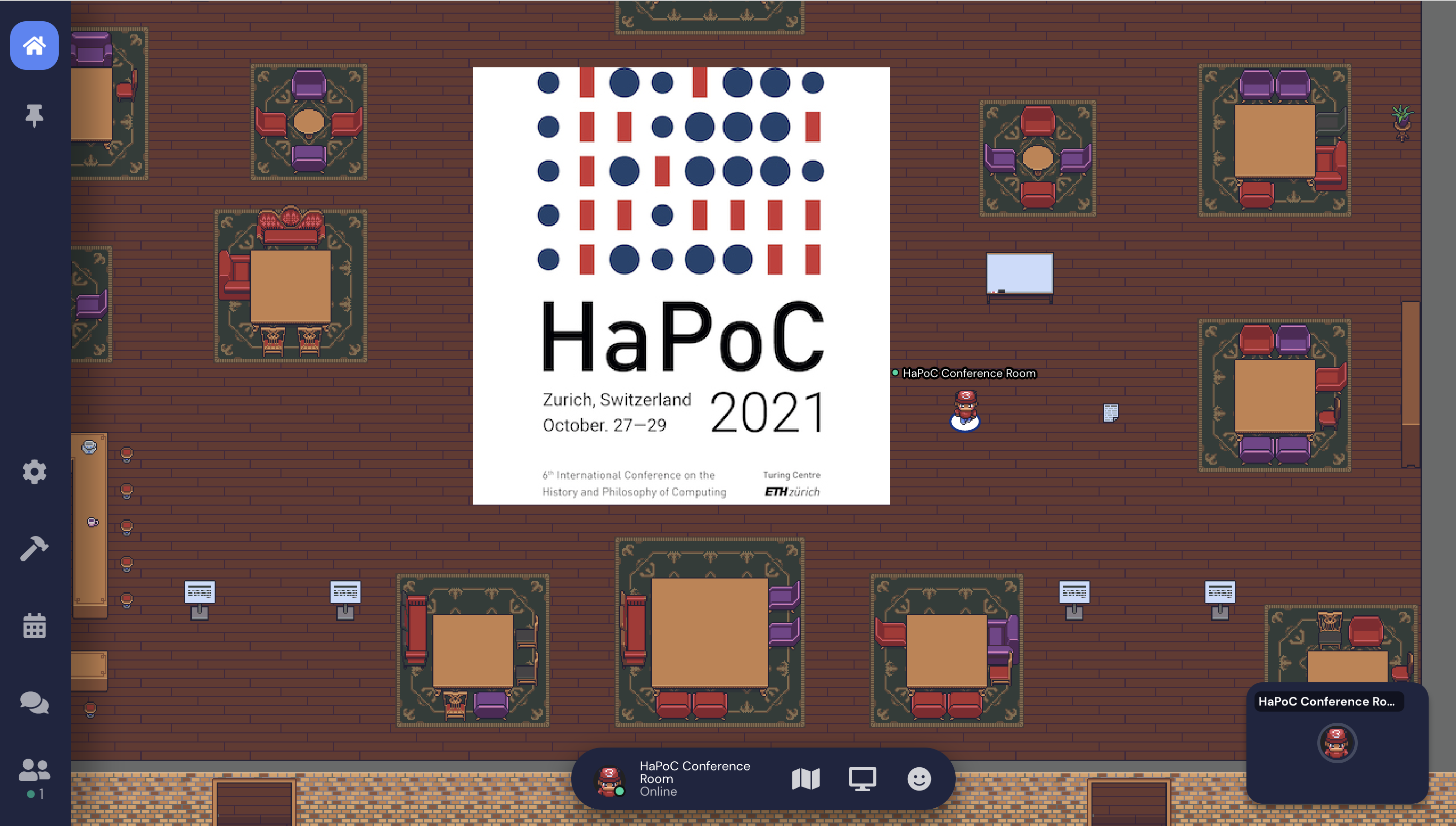 HaPoC 2021 gather.town room